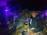 Juan-Dray Marshall & Charles Edelstein (Snort) is Nel's Cave. JD had just walked in with a brace & crutches - 29/12/2022 Photo Derek Marshall.