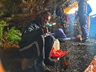 Terence Trevaskis chilling in Nel's Cave - 29/12/2022 Photo Derek Marshall.