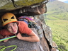 Lemmy Kilmister loving the dassie traverse of Easter Bunny's Chimney. Easter 2025, photo thanks Derek Marshall.