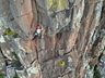 Christi Geldenhuys climbing at Mary, Easter 2025, photo thanks Derek Marshall.