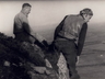 Climbers body belaying on Lady Slipper, Harry Yoko on the Right ~ 1950. Photo courtesy Rob Mac Geoghan collection.