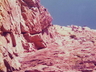 Carl Deuter on the first ascent of Treason (14) - 1973, Photo courtesy Rob Mac Geoghan collection.