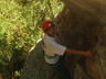 Climber from Masekane Children's Home, where Masekane gets it name ~ 1995. Photo courtesy Rob Mac Geoghan collection.